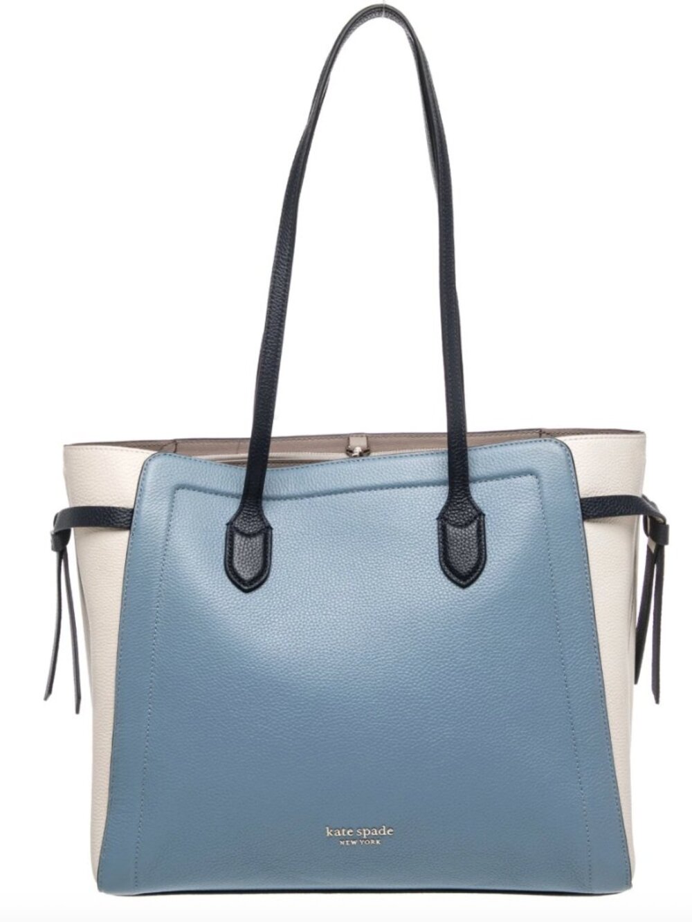 Kate Spade Color Blocked Leather Tote in Morning Sky